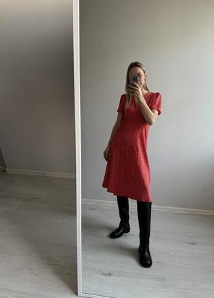 Сукня міді червона3 фото