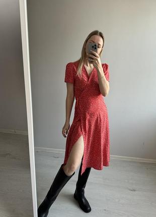 Сукня міді червона