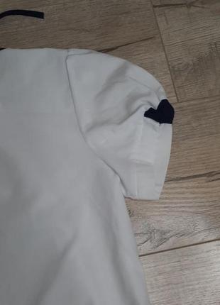 Школьная блуза белая с коротким рукавом6 фото