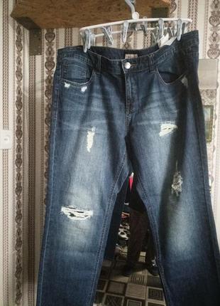Жіночі джинси висока посадка пошив прямий розмір 54 56