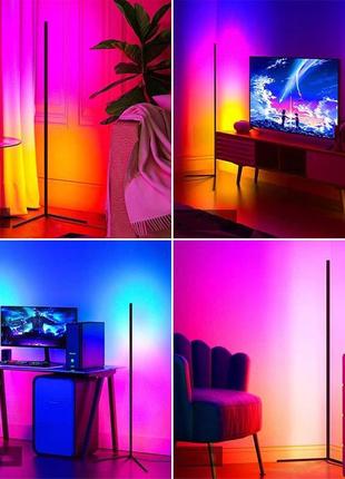 Напольная угловая led лампа rgb magic 1 bluetooth usb with app3 фото