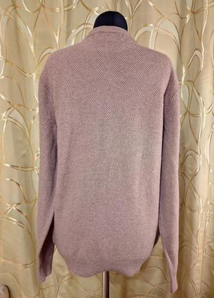 Брендовый шерстяной коттоновый свитер джемпер пуловер шерсть7 фото