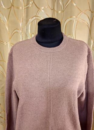 Брендовый шерстяной коттоновый свитер джемпер пуловер шерсть4 фото