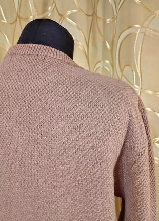 Брендовый шерстяной коттоновый свитер джемпер пуловер шерсть8 фото