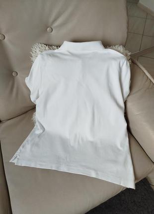 Біла футболка поло3 фото