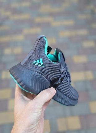 Жіночі кросівки adidas alphabounce instinct сірі з бірюзою знижка sale | smb5 фото