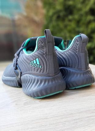 Жіночі кросівки adidas alphabounce instinct сірі з бірюзою знижка sale | smb4 фото