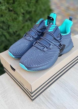 Жіночі кросівки adidas alphabounce instinct сірі з бірюзою знижка sale | smb9 фото