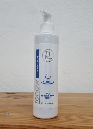 Тоник с pha-кислотой для деликатного восстановления renew aqualia pha refining skin tonic