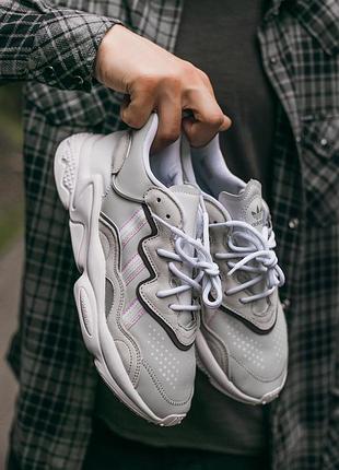 Кросівки adidas ozvego "white\grey" кросівки