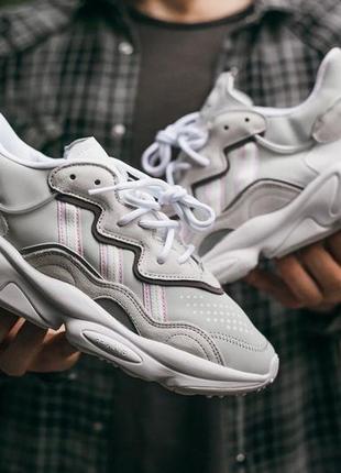 Кросівки adidas ozvego «white\grey” кроссовки7 фото