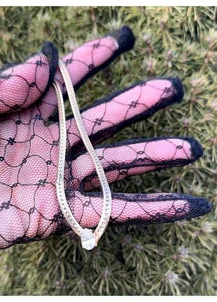 Чокер-змійка з сяючим кристалом3 фото