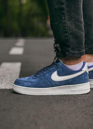 Кросівки nike air force lou luxury suede 
“blue\white“ кроссовки5 фото