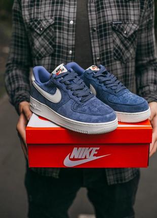 Кросівки nike air force lou luxury suede 
“blue\white“ кроссовки8 фото