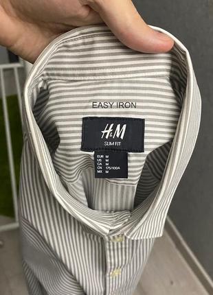 Белая полосатая рубашка от бренда h&m5 фото