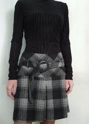 Модная шерстяная мини-юбка3 фото