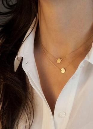 Ожерелье колье ui571 ланцюжок подвеска двойная цепочка прекрасный подарок