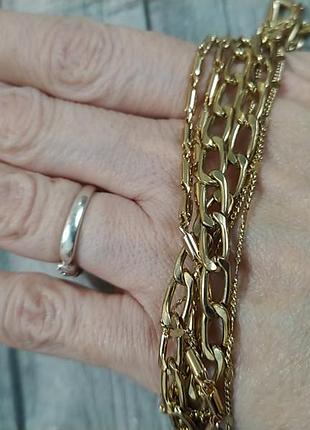 Кольє метал трьозрядне 3