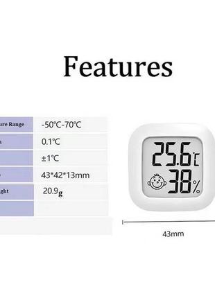 Термометр, гігрометр з індикатором, гигрометр, вологість, індикатор вологості,2 фото