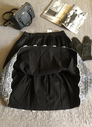 Новая юбка vera меди с кружевом, р.м-l-xl2 фото