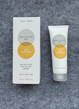 Маска для лица balance me aha glow mask