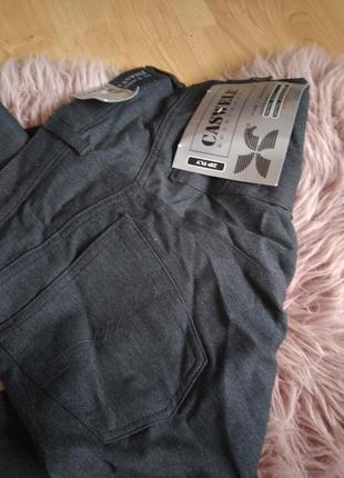 Классические брюки-джинсы с высокой талией3 фото