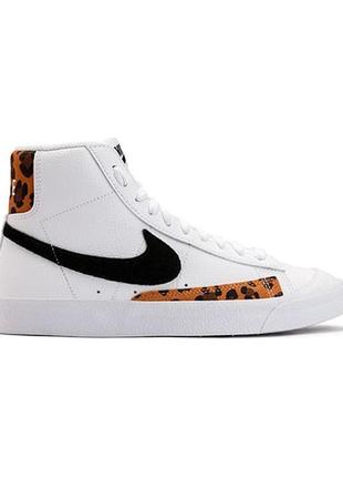 Nike blazer mid 77 leopard кросівки оригінал з леопардовими вставками