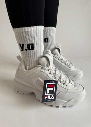 Оригінальні кросівки fila disruptor ii white 5vf80170-1002 фото