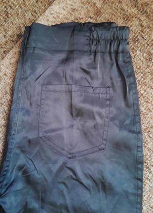 Сатинові вільні брюки укорочені2 фото