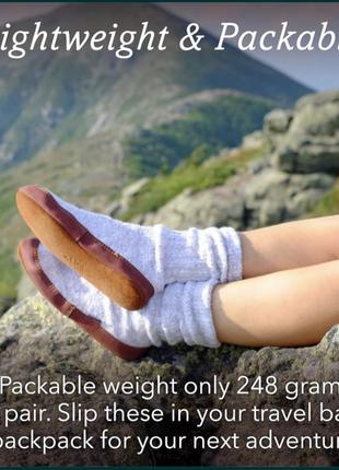 Sliper sock acorn outdoor шкарпетки тапочки гетри кемпінгові туристичні3 фото