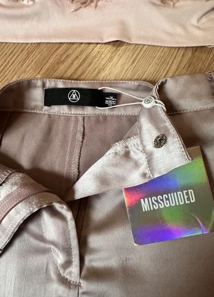 Юбка атлас с карманами классика бренд3 фото
