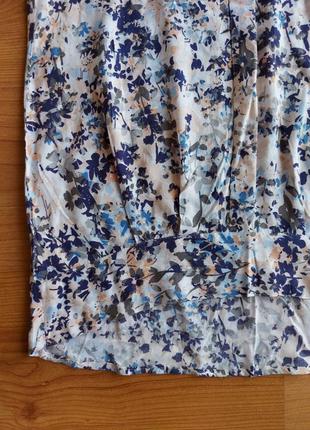Блуза віскоза квітковий принт, блузка без рукавів, топ next, p. 366 фото