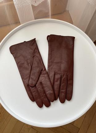 Шкіряні рукавички1 фото