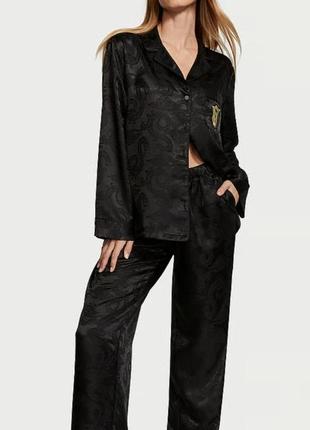 Сатиновая (атласная) пижамка victoria's secret xs,s