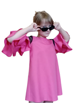 Екслюзивна дитяча-підліткова сукня,платье з воланами.
тканина-габардин4 фото