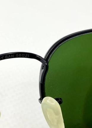 Очки солнцезащитные унисекс rayban в черной тоненькой металлической оправе4 фото