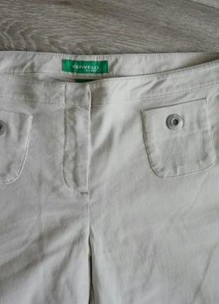 Светлые стрейчевые укороченные штанишки, брючки, бриджи s  kenvelo4 фото