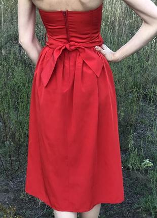 Настоящий винтаж! красное платье для роковой девушки! стиль dior3 фото