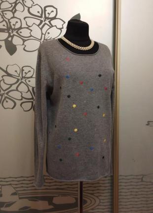 Шерстяной кашемировый свитер джемпер пуловер большого размера шерсть кашемир3 фото
