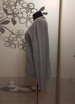 Шерстяной кашемировый свитер джемпер пуловер большого размера шерсть кашемир7 фото