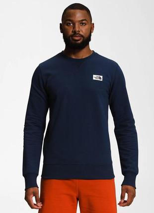 The north face heritage patch crew sweatshirt summit navy nf0a7wxh8k2 світшот кофта реглан оригінал