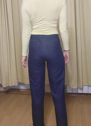 Ретро джинсові штани джинси мом з манжетами мом штанці брюки мом висока посадка банани слоучи слимы джинсы h&m10 фото