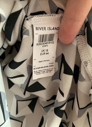 Стильна блуза river island в цікавий принт, р.184 фото