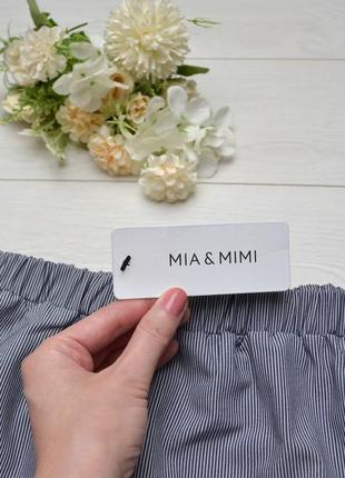 Чудова блуза в полоску з кружевом mia & mimi.3 фото