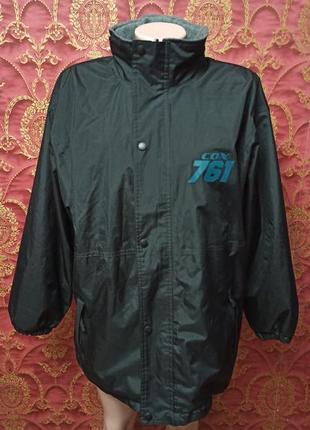 Чорний дощовик водонепроникна куртка на флісі з капюшоном двустороння1 фото