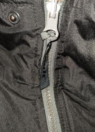 Чорний дощовик водонепроникна куртка на флісі з капюшоном двустороння7 фото
