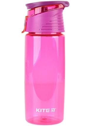 Бутылочка для воды kite k22-401-04, 550 мл, темно-розовая