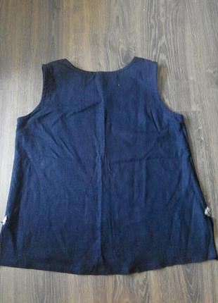 Льняная чернаяблузка (майка); м 3