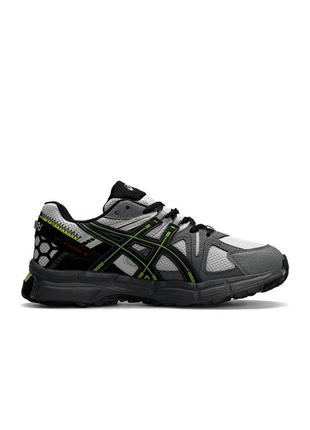 Чоловічі кросівки сірі з зеленим asics gel-kahana 8 grey light green