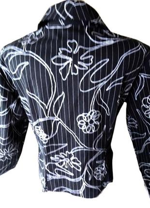 M-xl женский жакет на завязках salko хлопок 66%, плотная блуза, принт цветы3 фото
